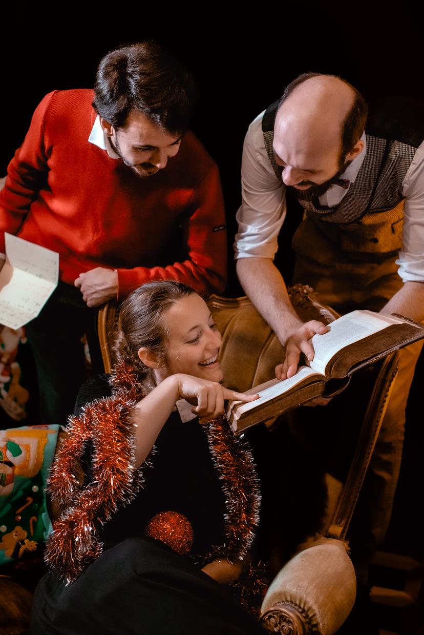 Gabriel, Myrtille et Bazil dans Un Noël chez les Tolkien